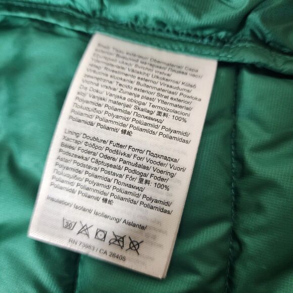 Helly Hansen Verglas Down Puffer Jacket Womens Large Green Gorpcore Ski Hiking - Picture 11 of 15
